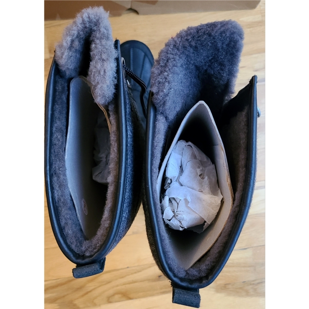 🆕️UGG Belcloud Duck Boots Black Waterproof Hiking Gorpcore Sz 8.5 Indie Sleeze - Picture 10 of 14